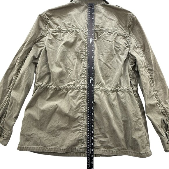 Gap Green Utility Jacket Womens Sz S Flap Pockets Snap Military Gorpcore Outdoor - Picture 4 of 8